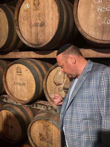 Dr. Ralph Madeb in the barrel cellar